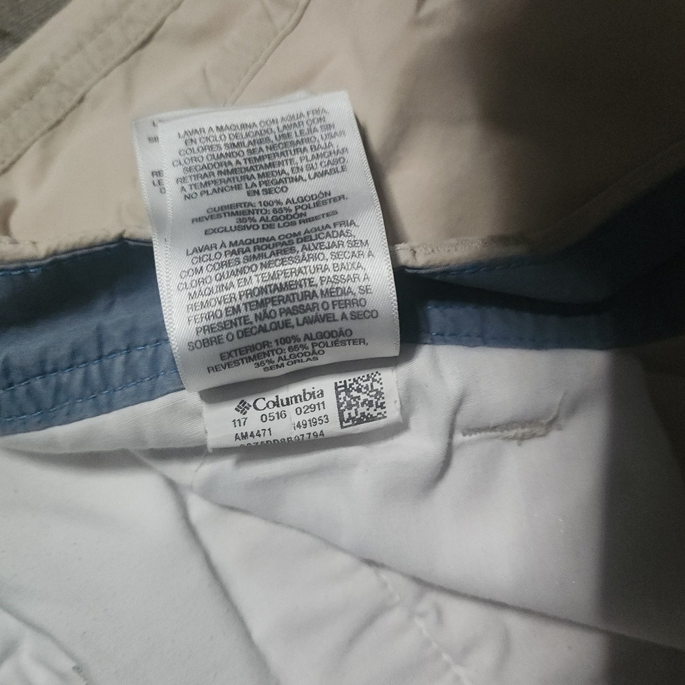 Columbia Shorts Mens 38 Tan Khaki Cotton Blend Outdoor Utility Hiking 10" Inseam - Picture 9 of 9